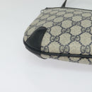 GUCCI GG Supreme Sherry Line Shoulder Bag PVC Navy Gold 904 02 026 Auth 126026-9