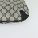 GUCCI GG Supreme Sherry Line Shoulder Bag PVC Navy Gold 904 02 026 Auth 126026-14