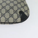 GUCCI GG Supreme Sherry Line Shoulder Bag PVC Navy Gold 904 02 026 Auth 126026-16