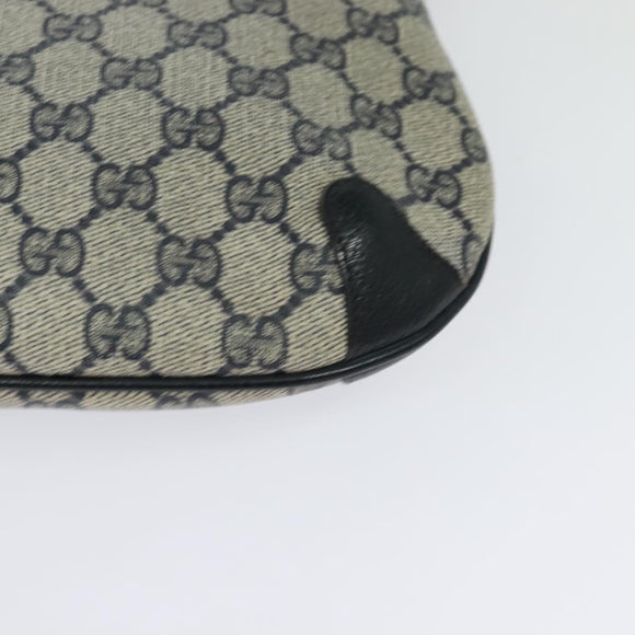 GUCCI GG Supreme Sherry Line Shoulder Bag PVC Navy Gold 904 02 026 Auth 126026