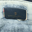 GUCCI GG Supreme Sherry Line Shoulder Bag PVC Navy Gold 904 02 026 Auth 126026-18