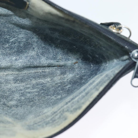 GUCCI GG Supreme Sherry Line Shoulder Bag PVC Navy Gold 904 02 026 Auth 126026