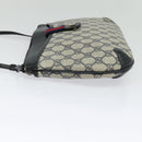 GUCCI GG Supreme Sherry Line Shoulder Bag PVC Navy Gold 904 02 026 Auth 126026-3