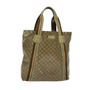 GUCCI GG crystal Tote Bag Coated Canvas Beige Brown 189669 Auth 126027-1