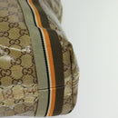 GUCCI GG crystal Tote Bag Coated Canvas Beige Brown 189669 Auth 126027-14