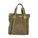 GUCCI GG crystal Tote Bag Coated Canvas Beige Brown 189669 Auth 126027-13