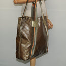 GUCCI GG crystal Tote Bag Coated Canvas Beige Brown 189669 Auth 126027-21