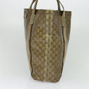 GUCCI GG crystal Tote Bag Coated Canvas Beige Brown 189669 Auth 126027-4