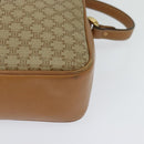 CELINE Macadam Canvas Shoulder Bag PVC Beige Gold Auth 126031-11
