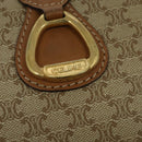 CELINE Macadam Canvas Shoulder Bag PVC Beige Gold Auth 126031-14