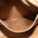 CELINE Macadam Canvas Shoulder Bag PVC Beige Gold Auth 126031-19