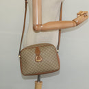 CELINE Macadam Canvas Shoulder Bag PVC Beige Gold Auth 126031-21