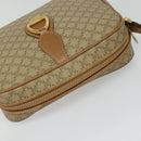 CELINE Macadam Canvas Shoulder Bag PVC Beige Gold Auth 126031-6