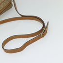 CELINE Macadam Canvas Shoulder Bag PVC Beige Gold Auth 126031-7