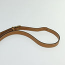 CELINE Macadam Canvas Shoulder Bag PVC Beige Gold Auth 126031-8