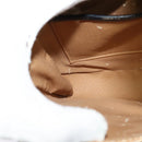 CELINE Circle Shoulder Bag Leather Navy Gold Auth 126033-19