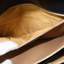 CELINE Circle Shoulder Bag Leather Navy Gold Auth 126033-22