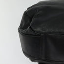 CELINE Chain Hand Bag Leather 2way Black Silver Auth 126034-16