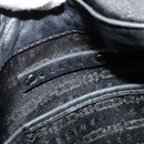 CELINE Chain Hand Bag Leather 2way Black Silver Auth 126034-21