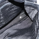 CELINE Chain Hand Bag Leather 2way Black Silver Auth 126034-22