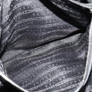 CELINE Chain Hand Bag Leather 2way Black Silver Auth 126034-25