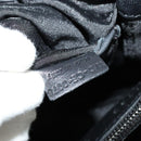 CELINE Chain Hand Bag Leather 2way Black Silver Auth 126034-11