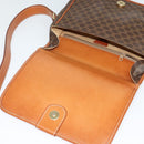 CELINE Macadam Canvas Shoulder Bag PVC Leather Brown Gold Auth 126035-9