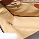 CELINE Macadam Canvas Shoulder Bag PVC Leather Brown Gold Auth 126035-21