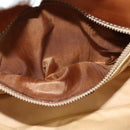 CELINE Macadam Canvas Shoulder Bag PVC Leather Brown Gold Auth 126035-11