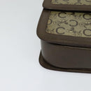 CELINE C Sulky Shoulder Bag Coated Canvas Beige Brown gold Auth 126042-9