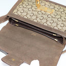 CELINE C Sulky Shoulder Bag Coated Canvas Beige Brown gold Auth 126042-10