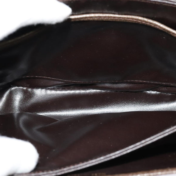 CELINE C Sulky Shoulder Bag Coated Canvas Beige Brown gold Auth 126042