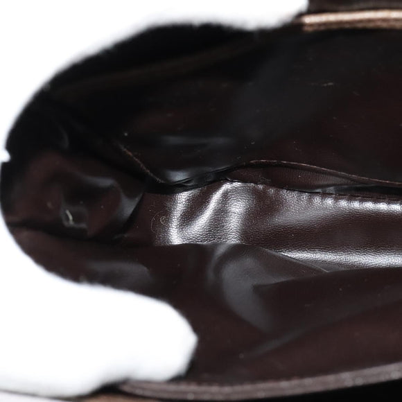 CELINE C Sulky Shoulder Bag Coated Canvas Beige Brown gold Auth 126042