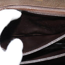 CELINE C Sulky Shoulder Bag Coated Canvas Beige Brown gold Auth 126042-12