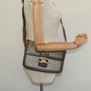 CELINE C Sulky Shoulder Bag Coated Canvas Beige Brown gold Auth 126042-22