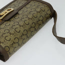 CELINE C Sulky Shoulder Bag Coated Canvas Beige Brown gold Auth 126042-6