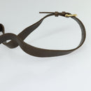 CELINE C Sulky Shoulder Bag Coated Canvas Beige Brown gold Auth 126042-7