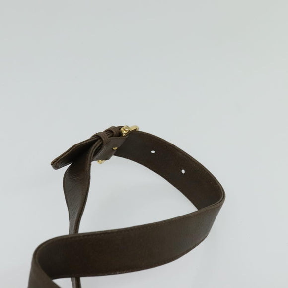 CELINE C Sulky Shoulder Bag Coated Canvas Beige Brown gold Auth 126042