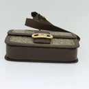 CELINE C Sulky Shoulder Bag Coated Canvas Beige Brown gold Auth 126042-5