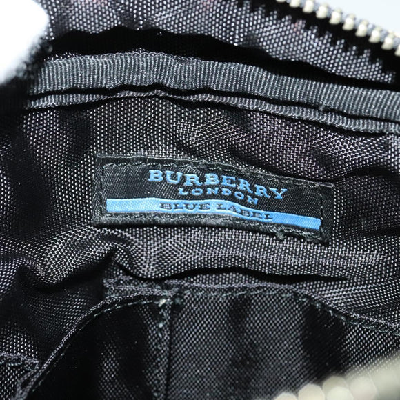 BURBERRY Nova Check Shoulder Bag Canvas Beige Silver Auth 126049