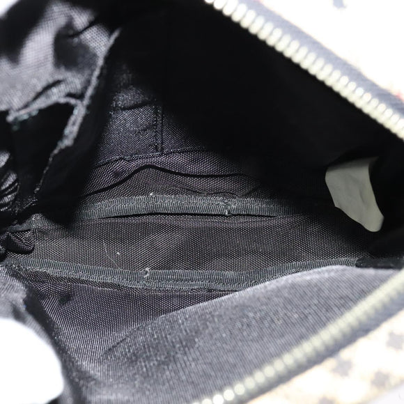 BURBERRY Nova Check Shoulder Bag Canvas Beige Silver Auth 126049