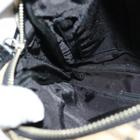 BURBERRY Nova Check Shoulder Bag Canvas Beige Silver Auth 126049