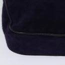 Salvatore Ferragamo Gancini Shoulder Bag Suede Purple Gold Auth 126056-15