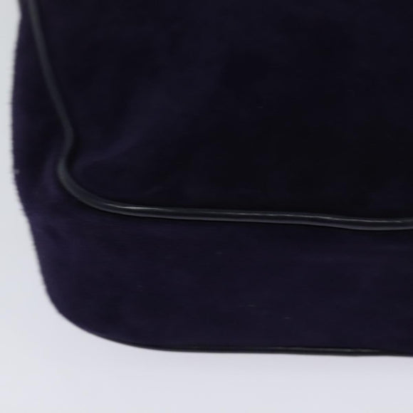 Salvatore Ferragamo Gancini Shoulder Bag Suede Purple Gold Auth 126056