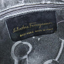 Salvatore Ferragamo Gancini Shoulder Bag Suede Purple Gold Auth 126056-12