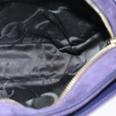 Salvatore Ferragamo Gancini Shoulder Bag Suede Purple Gold Auth 126056-17