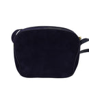 Salvatore Ferragamo Gancini Shoulder Bag Suede Purple Gold Auth 126056-2