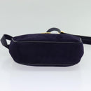 Salvatore Ferragamo Gancini Shoulder Bag Suede Purple Gold Auth 126056-5