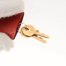 PRADA Hand Bag Leather Orange Gold Auth 126058-10