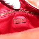 PRADA Hand Bag Leather Orange Gold Auth 126058-19